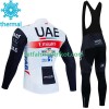 Uae Emirates Radbekleidung Radtrikot Langarm + Lang Trägerhose Winter Thermal Fleece 2023